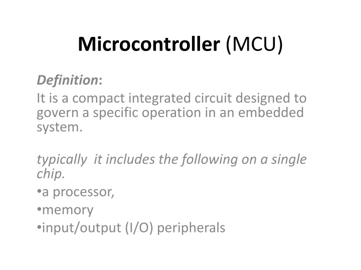 microcontroller mcu