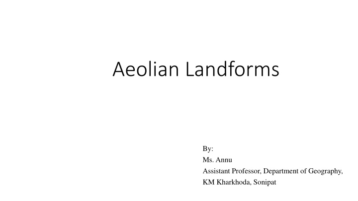 aeolian landforms