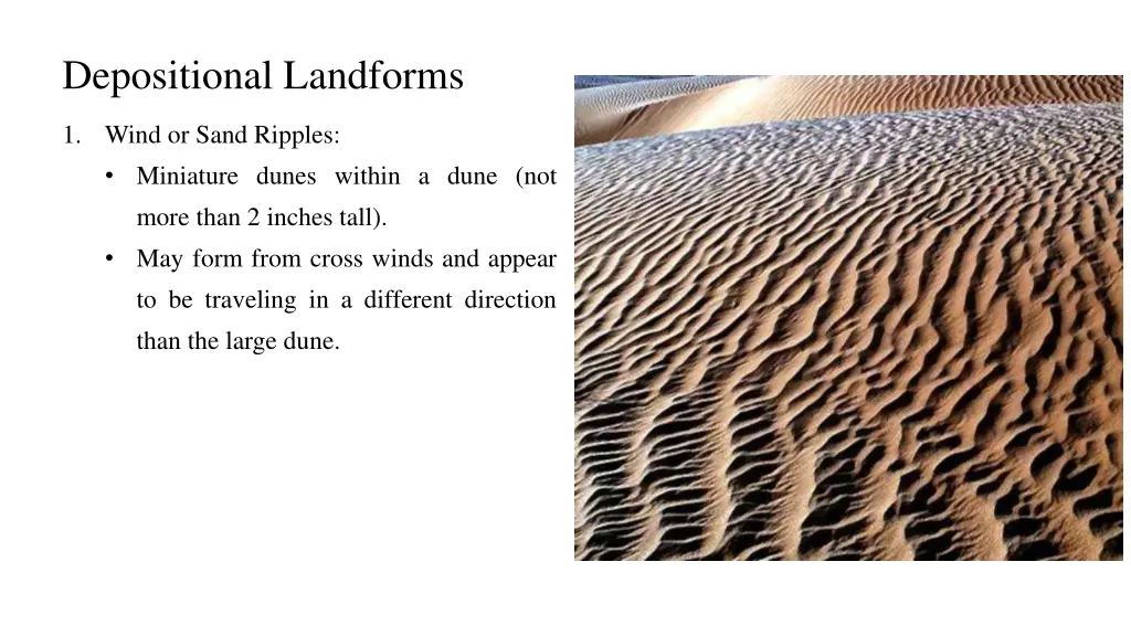 depositional landforms