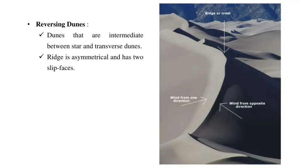 reversing dunes dunes between star and transverse