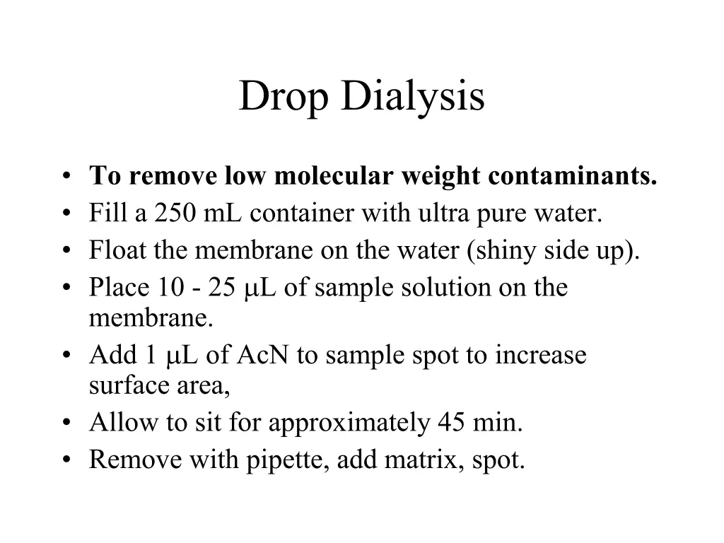 drop dialysis