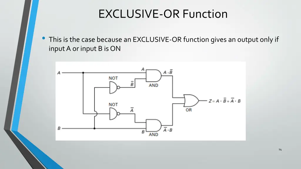 exclusive or function