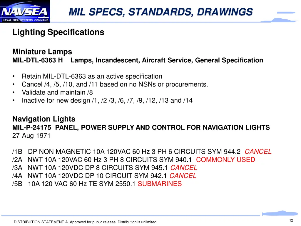 mil specs standards drawings 7