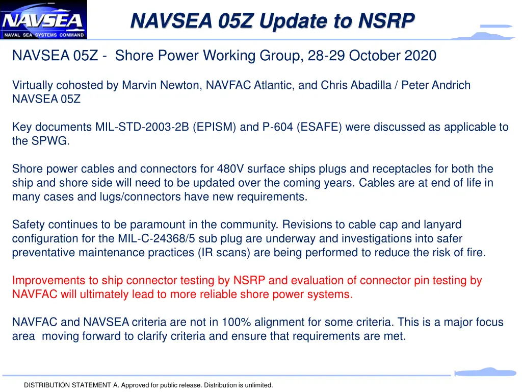 navsea 05z update to nsrp 2