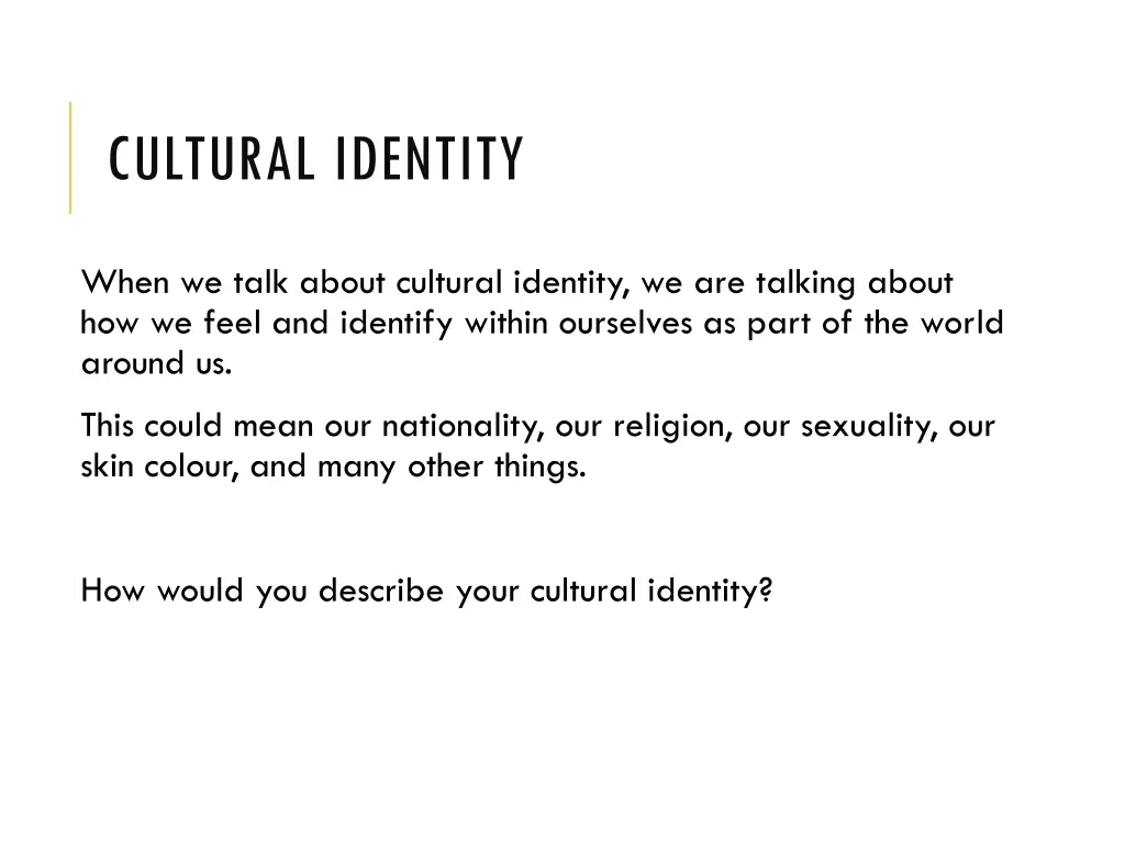 cultural identity