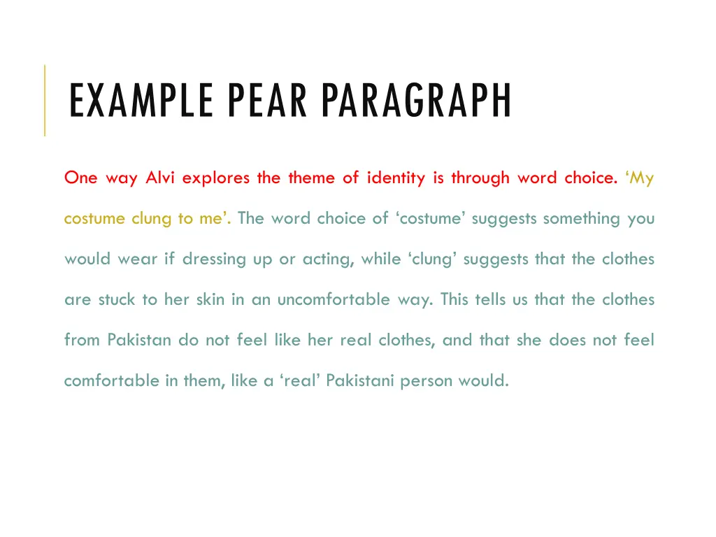 example pear paragraph 2