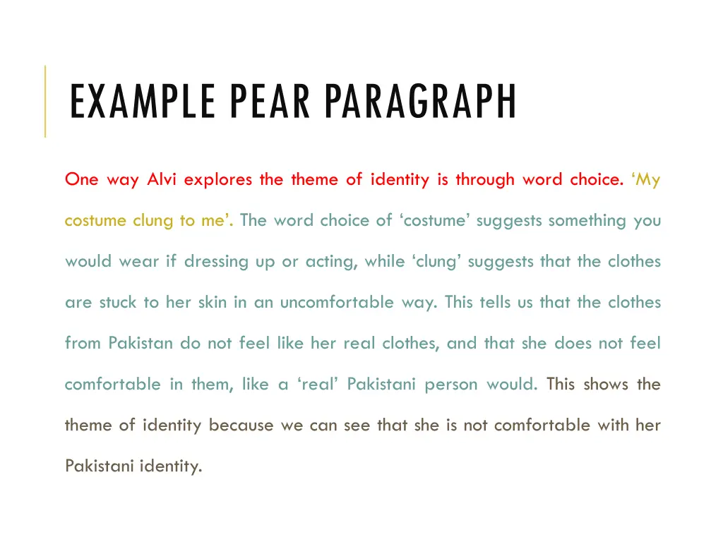 example pear paragraph 3