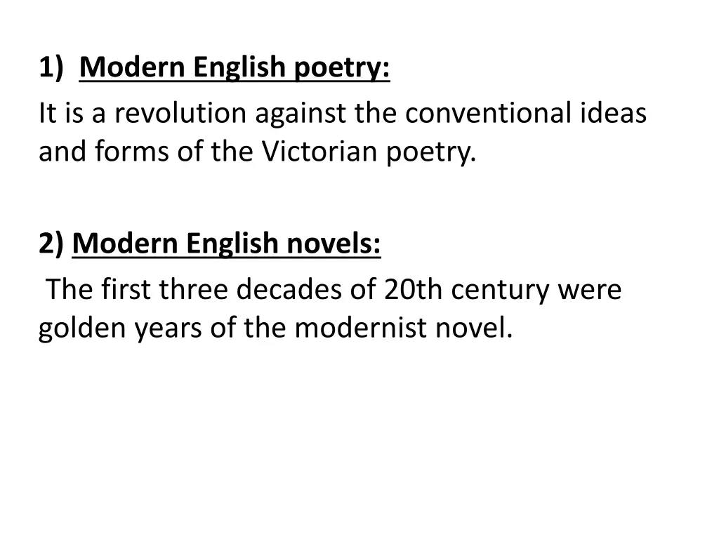 1 modern english poetry it is a revolution