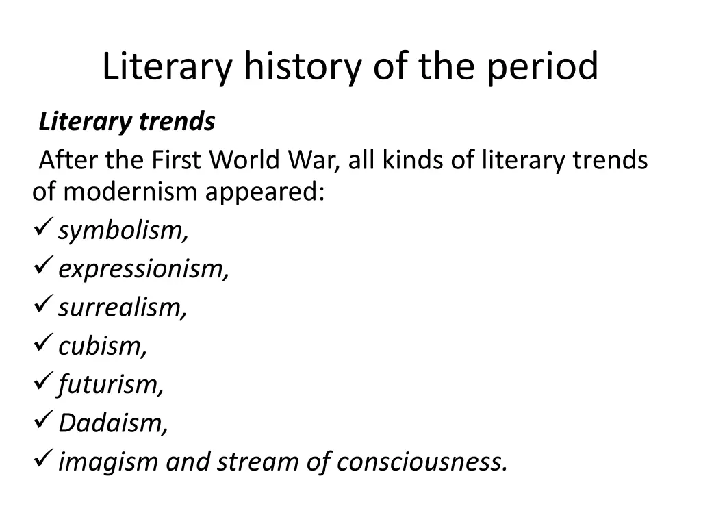 literary history of the period