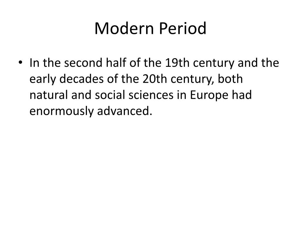 modern period