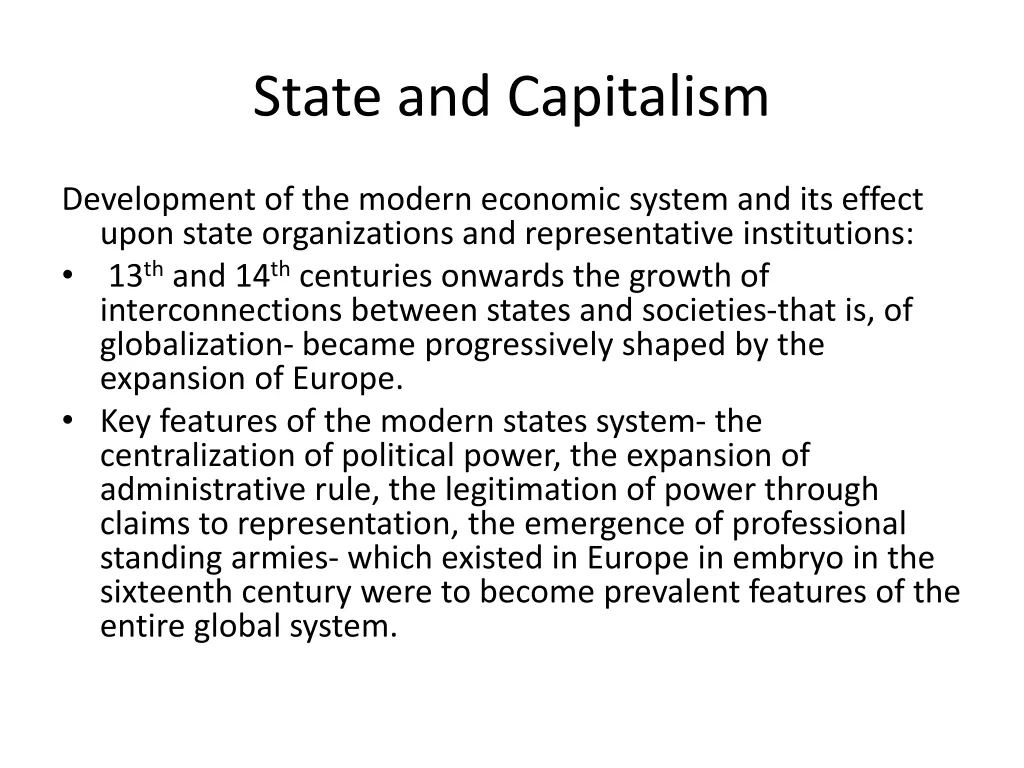 state and capitalism