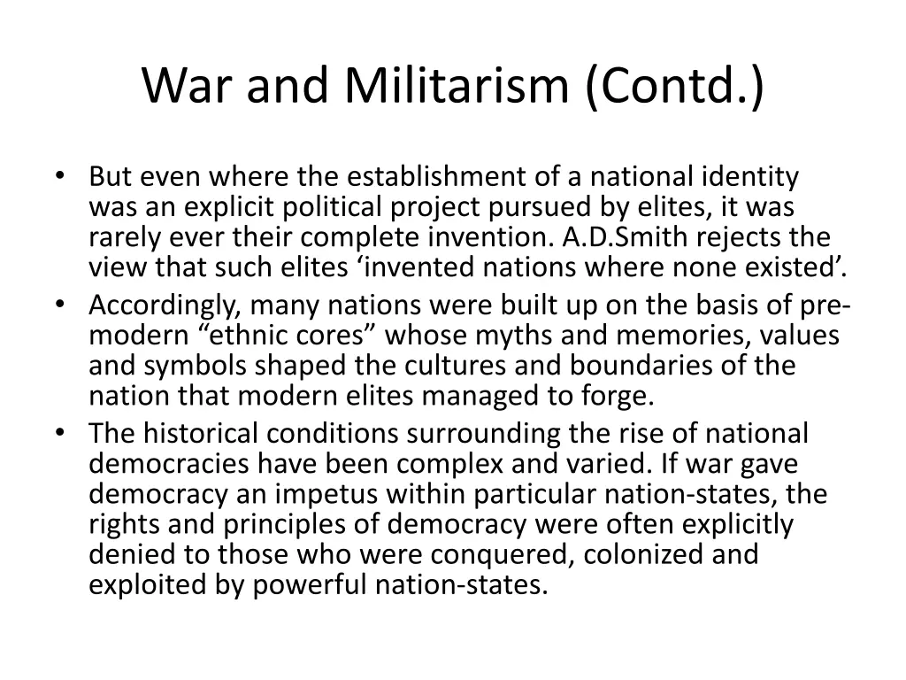 war and militarism contd 3