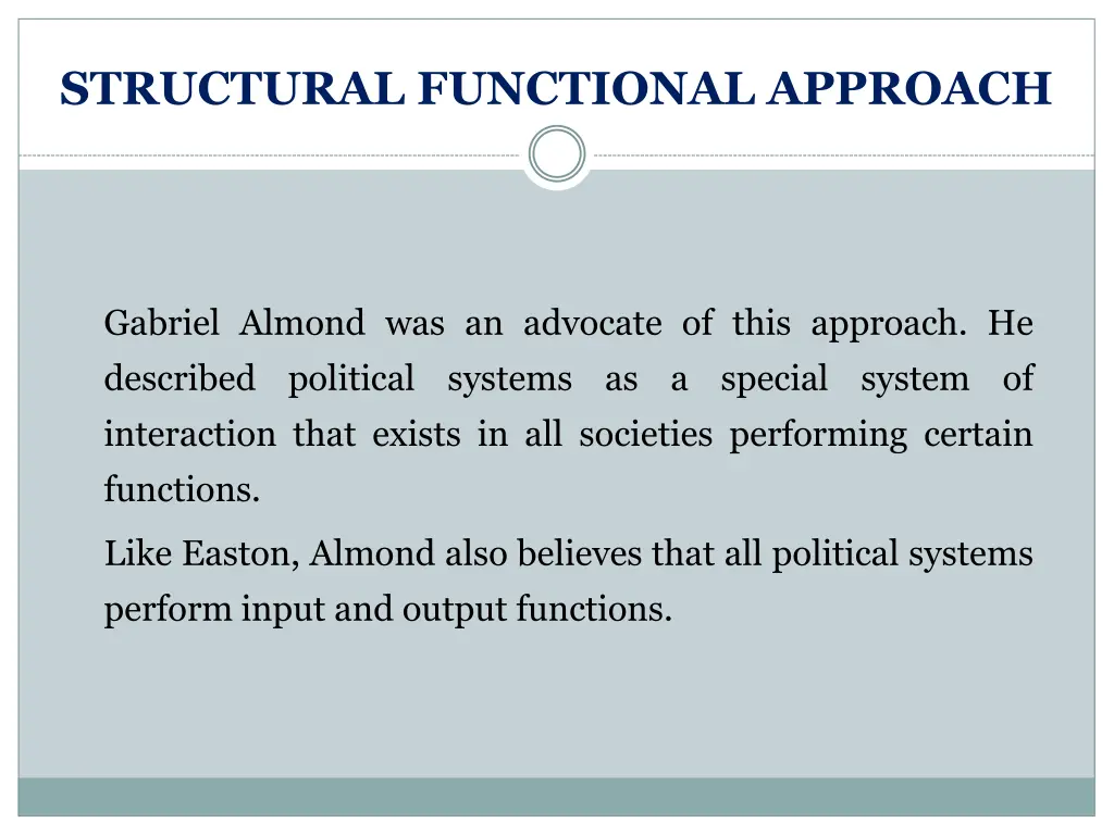 structural functional approach