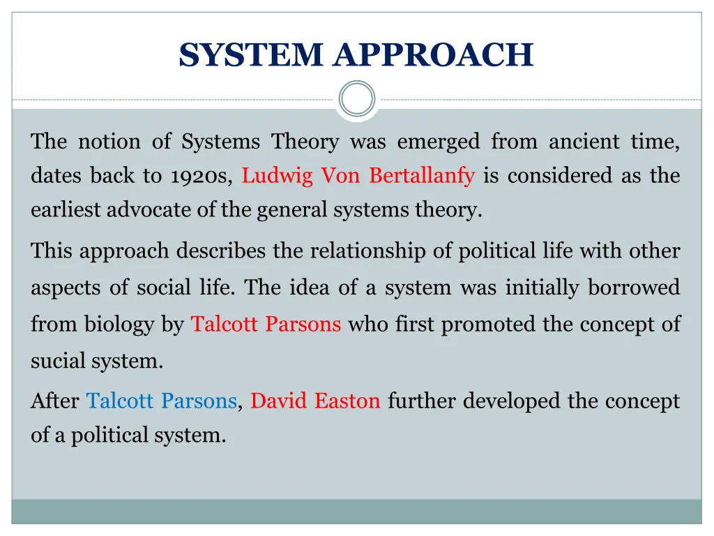 system approach