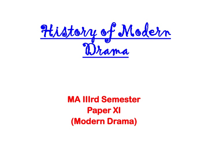 history of modern history of modern drama drama