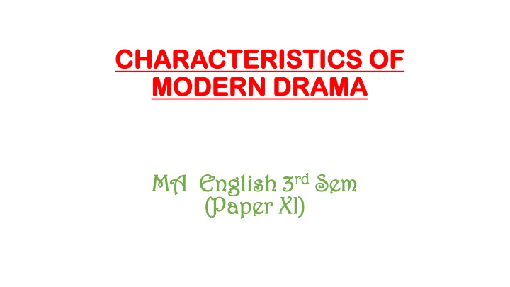 characteristics of characteristics of modern