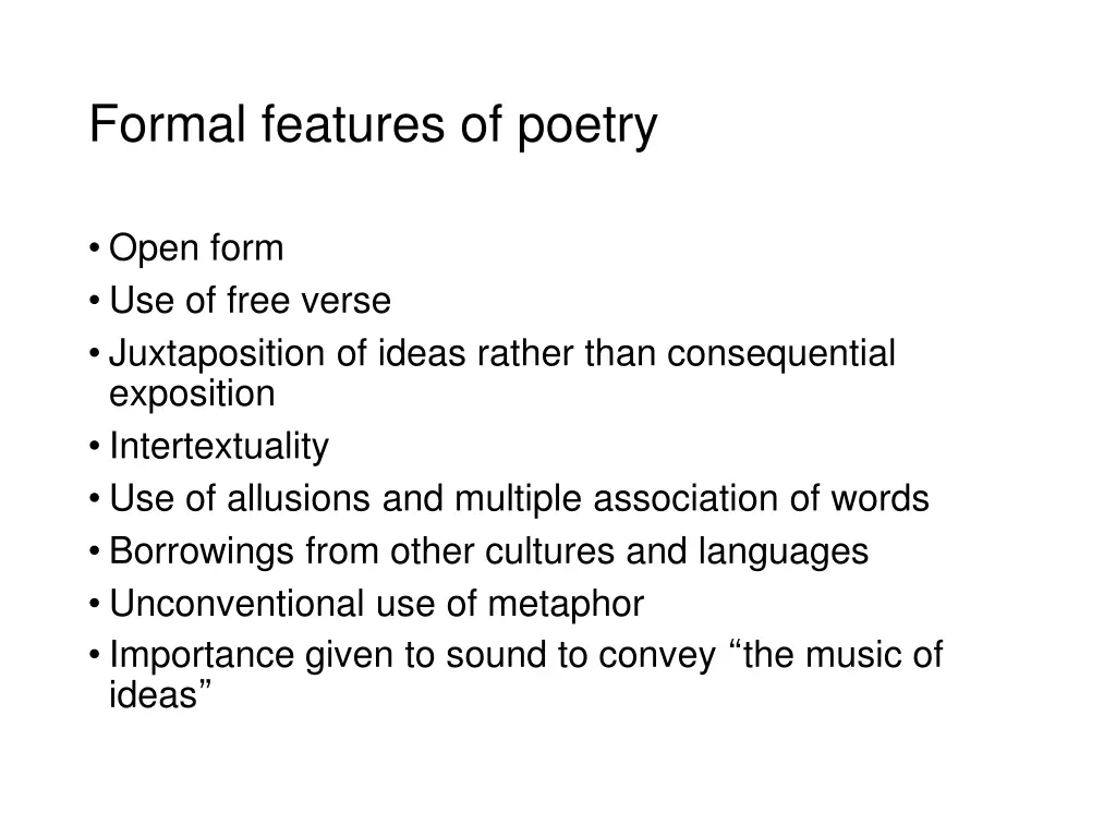 formal features of poetry