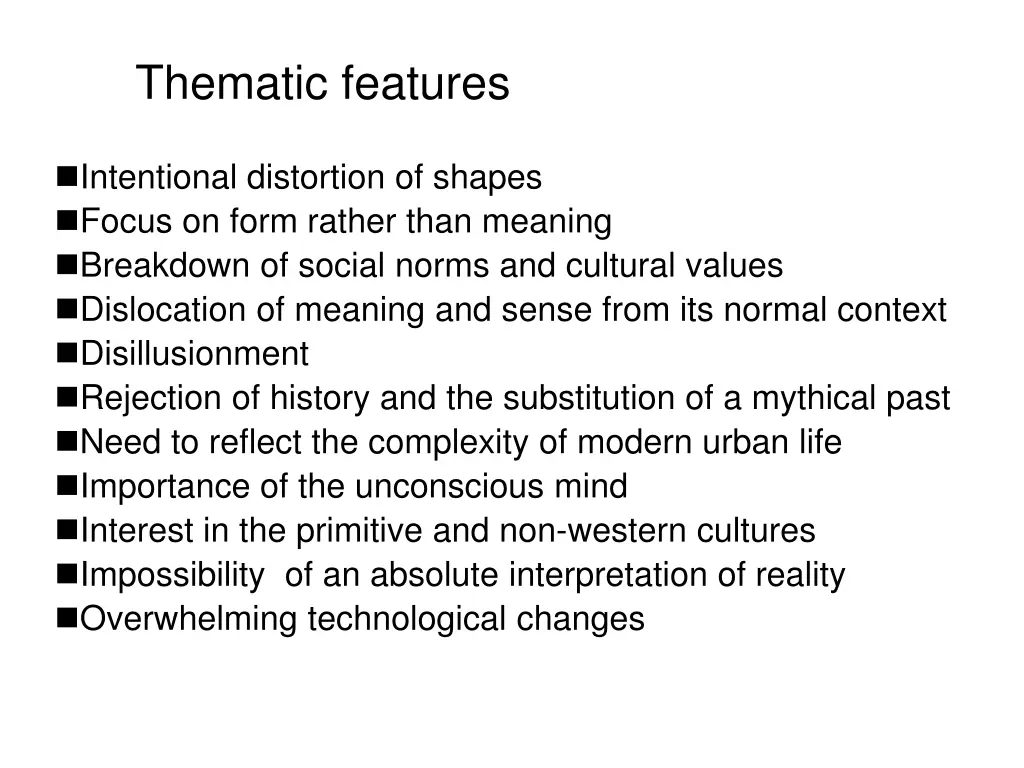 thematic features