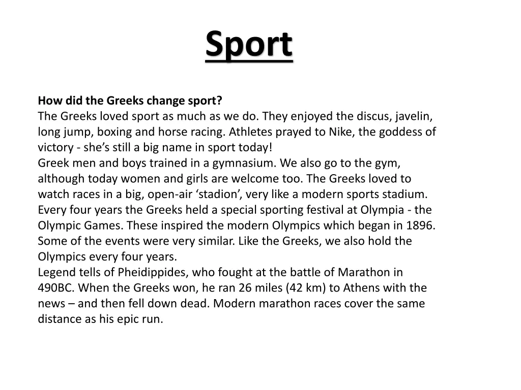 sport