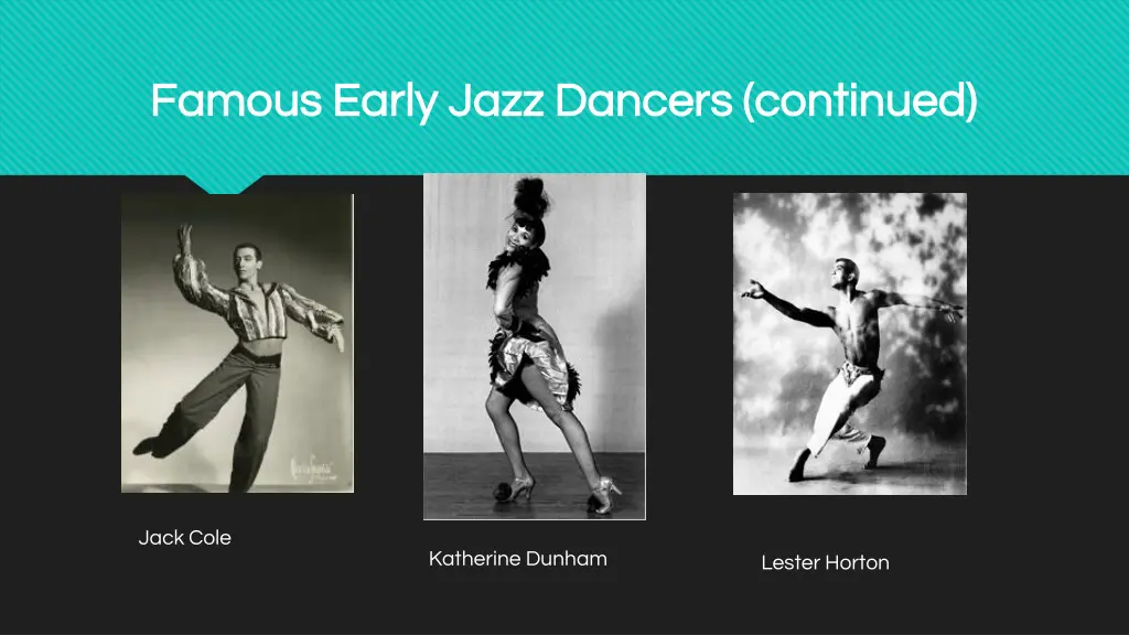 famous early jazz dancers continued famous early