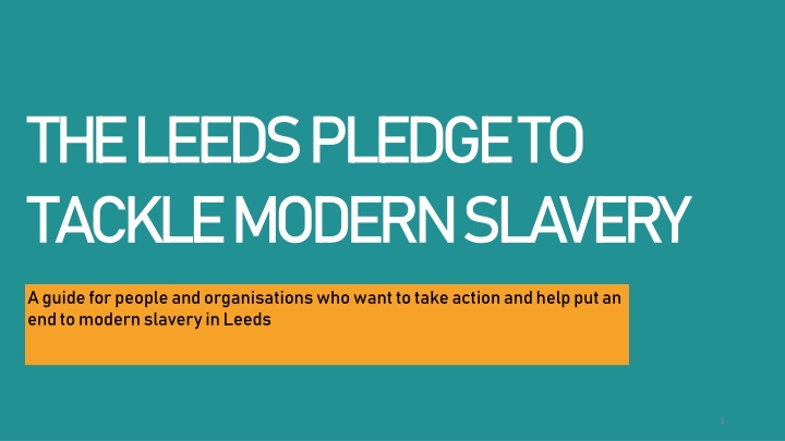 the leeds pledge to tackle modern slavery