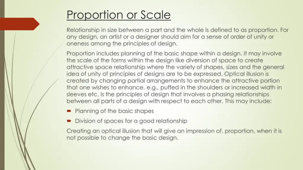 proportion or scale