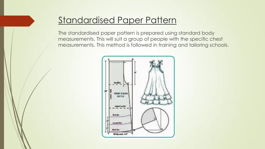 standardised paper pattern