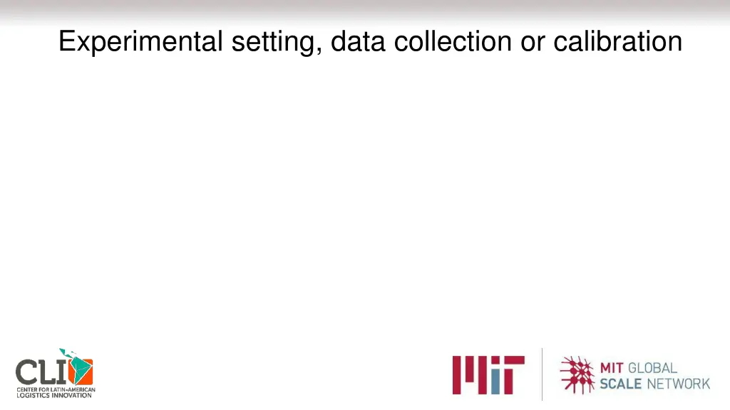 experimental setting data collection