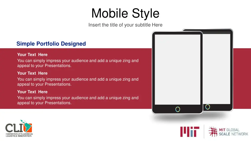 mobile style insert the title of your subtitle