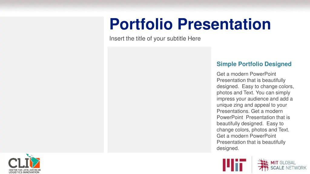 portfolio presentation insert the title of your