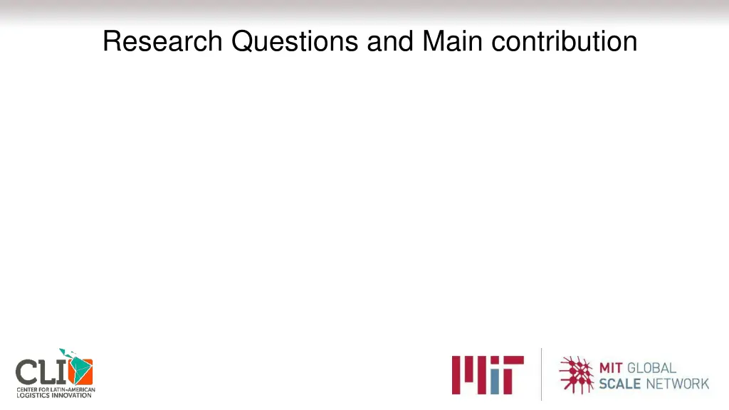 research questions and main contribution