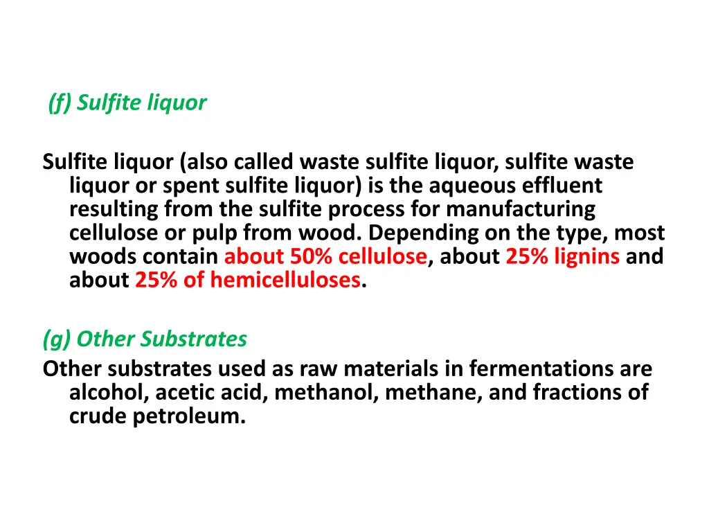 f sulfite liquor