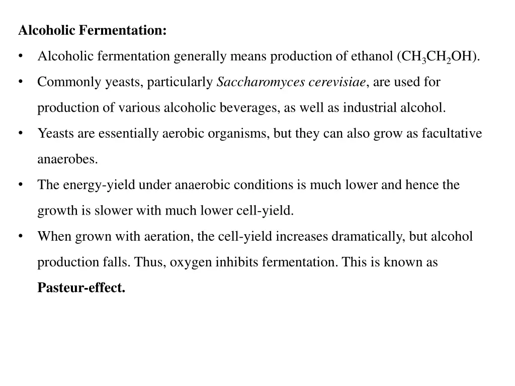 alcoholic fermentation