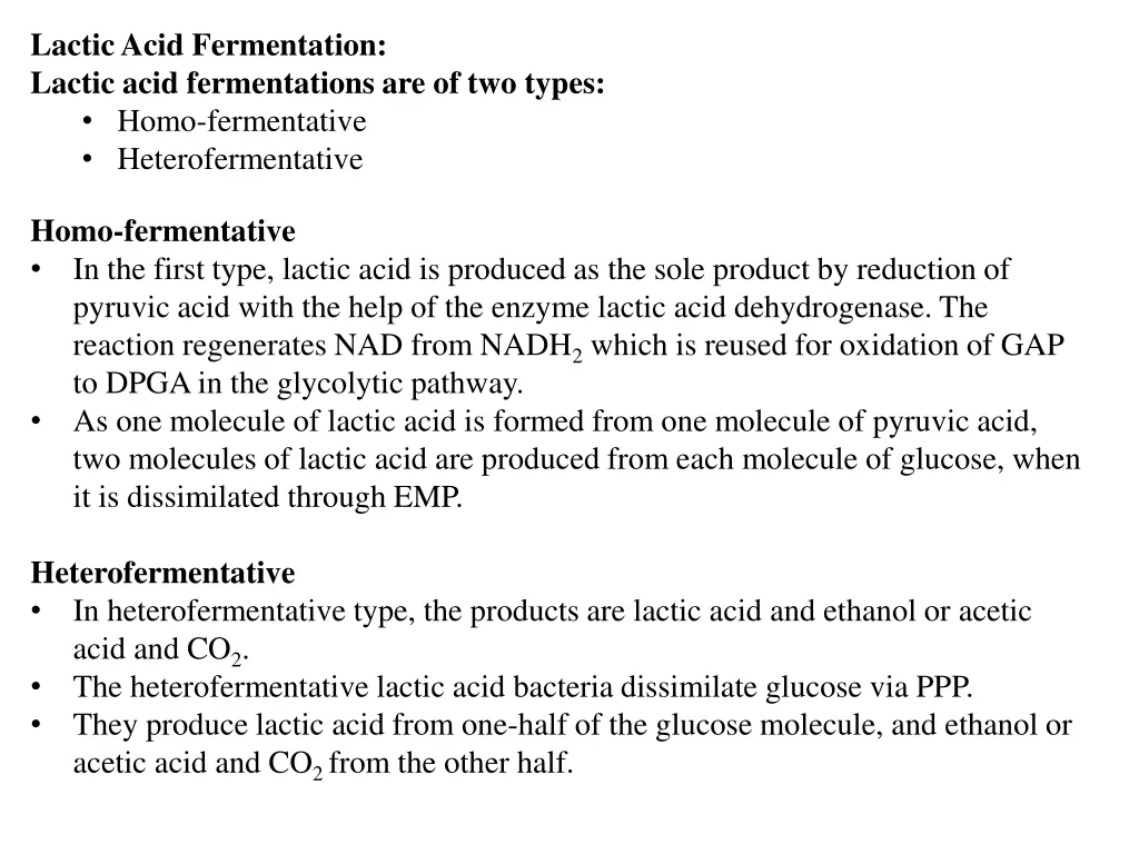 lactic acid fermentation lactic acid