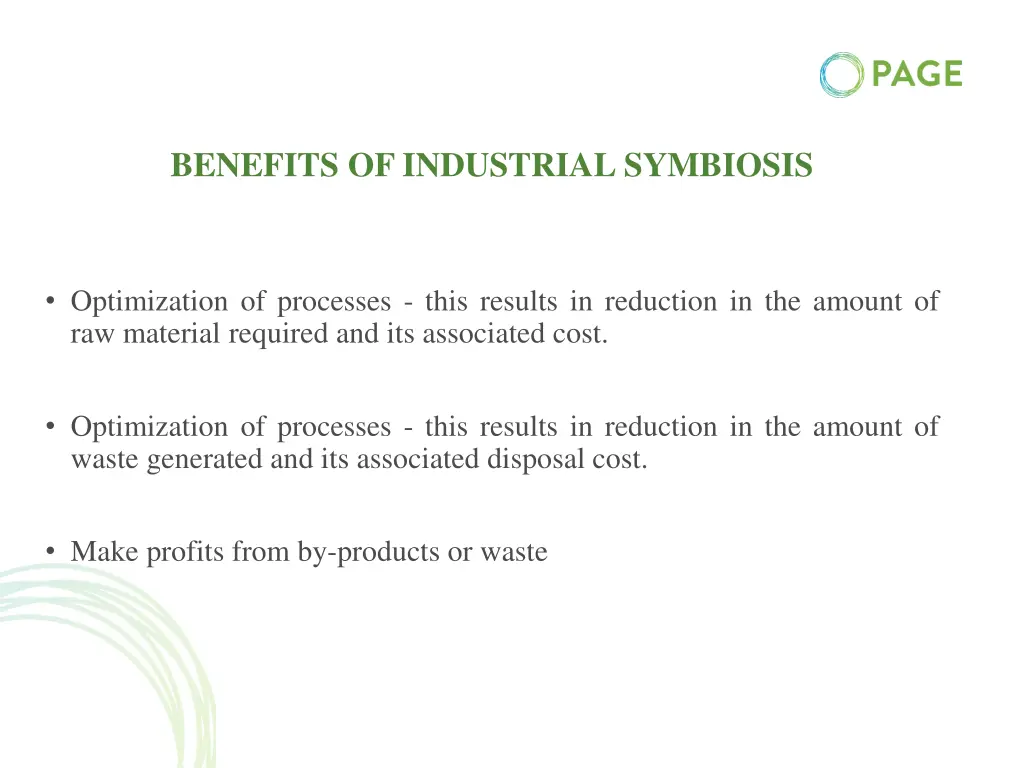 benefits of industrial symbiosis