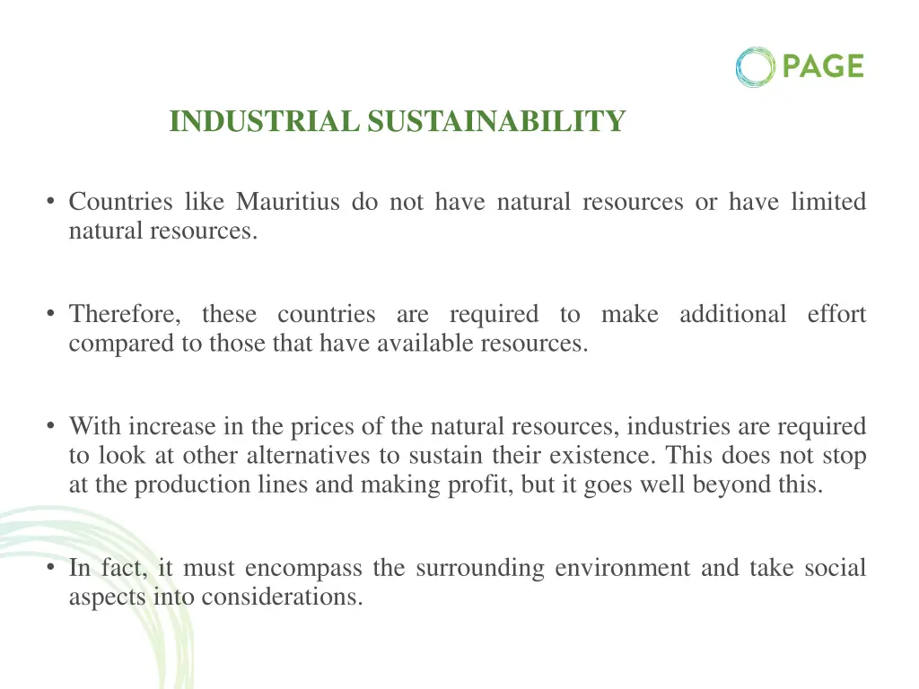 industrial sustainability