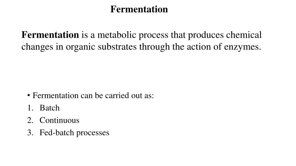 fermentation