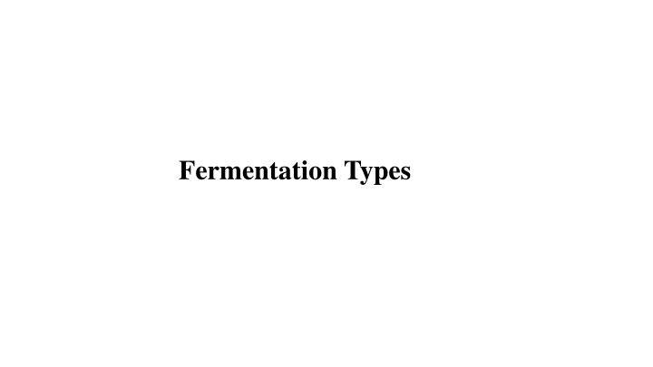 fermentation types