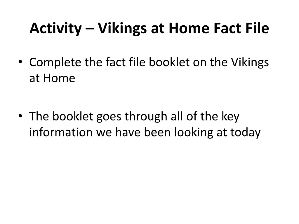 activity vikings at home fact file