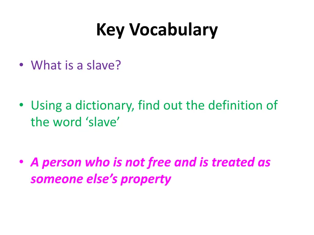 key vocabulary