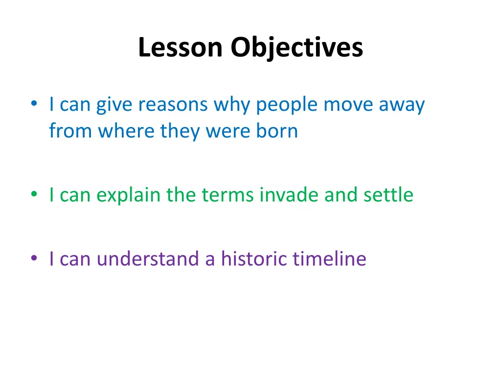 lesson objectives