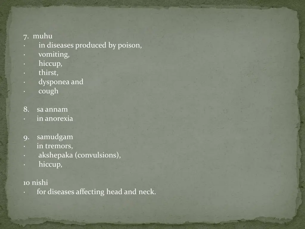 7 muhu in diseases produced by poison vomiting