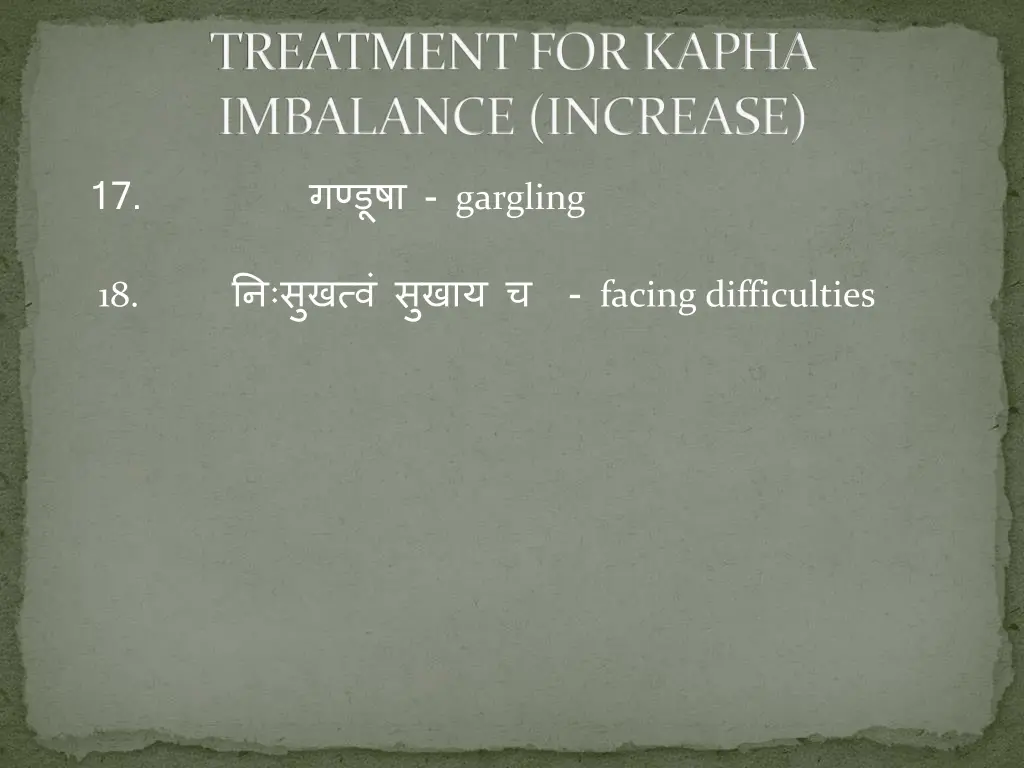 treatment for kapha imbalance increase 3