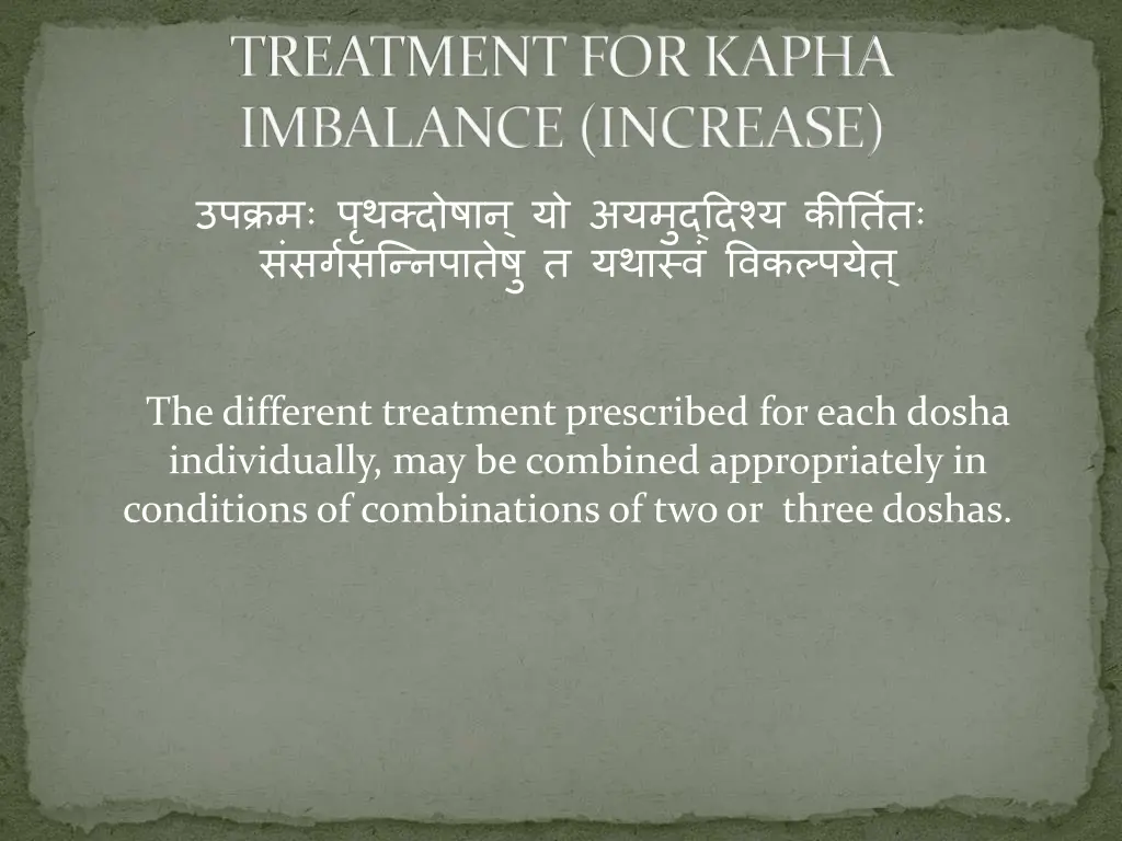 treatment for kapha imbalance increase 4