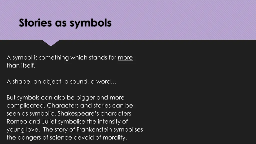 stories as symbols