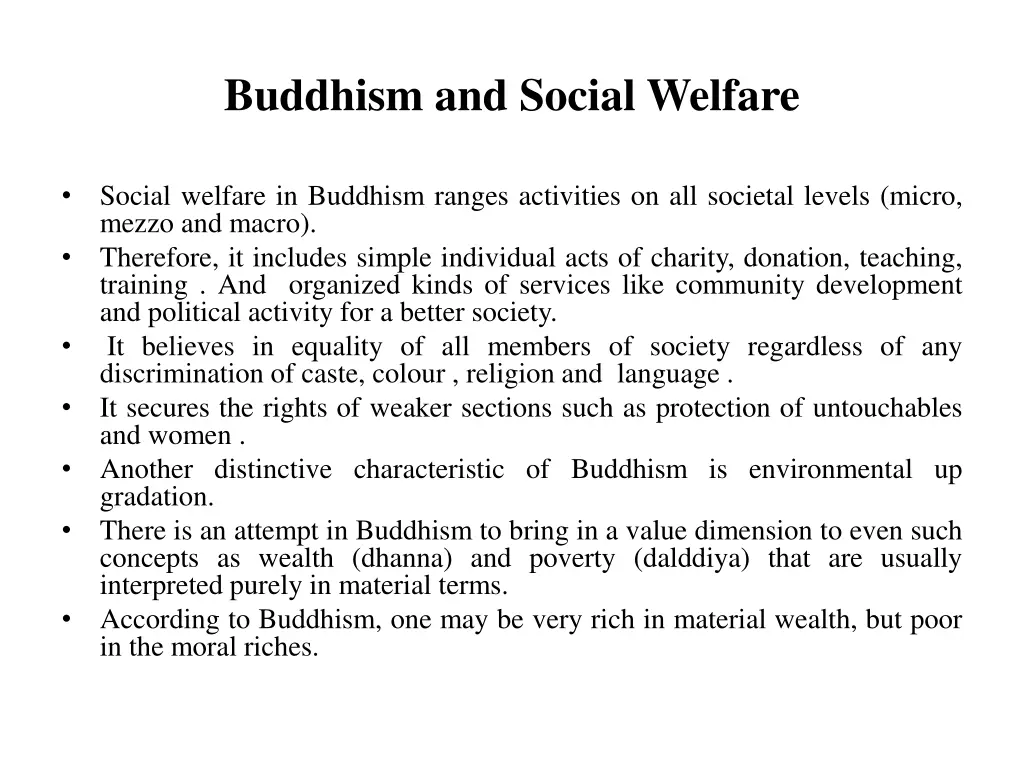 buddhism and social welfare 1