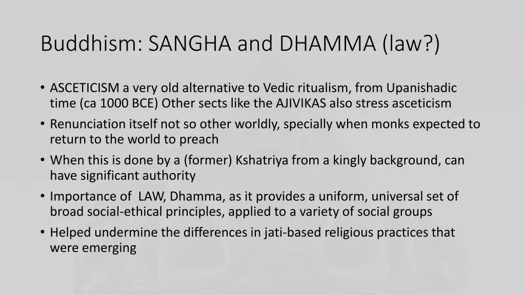 buddhism sangha and dhamma law