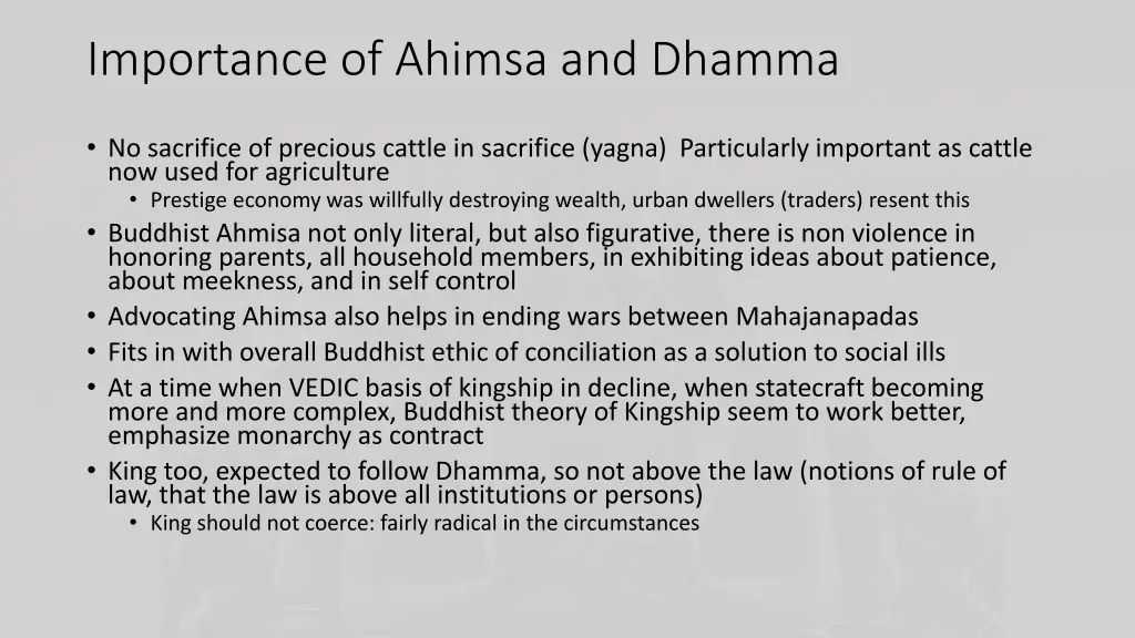 importance of ahimsa and dhamma