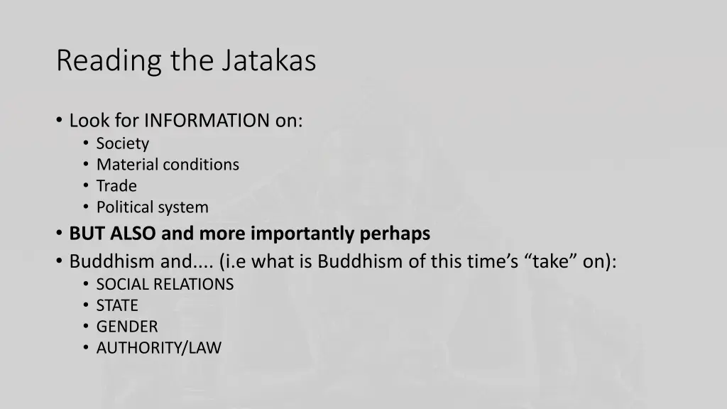 reading the jatakas