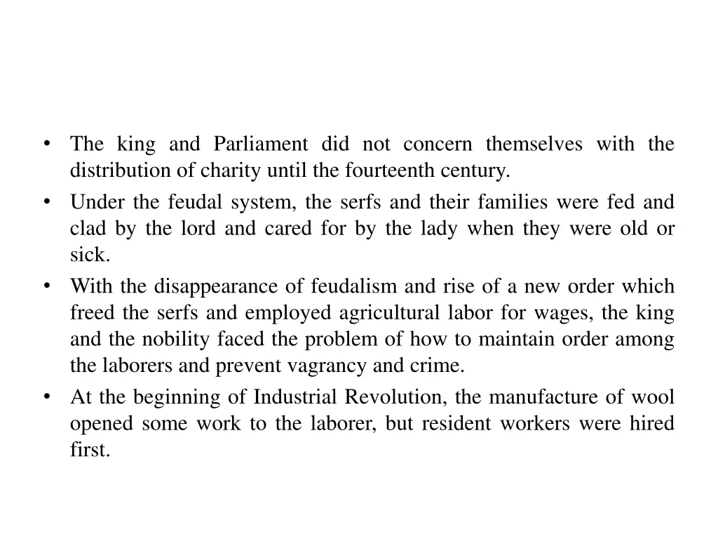 the king and parliament did not concern